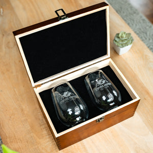 Branded Santa Fe Wine Glass - Box Set