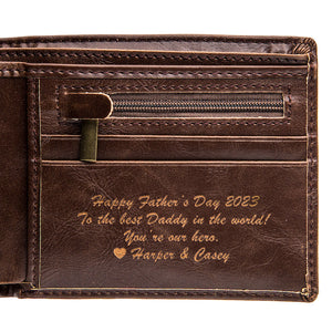Personalized Bifold Wallet: Father's Day