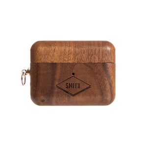 Walnut AirPods Case- Diamond Swanky Badger AirPods Pro