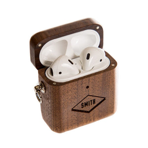 Walnut AirPods Case- Diamond Swanky Badger