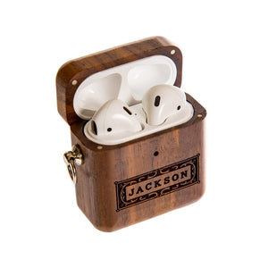Walnut AirPods Case- Classic Swanky Badger