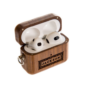 Walnut AirPods Case- Classic Swanky Badger
