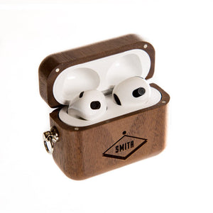 Walnut AirPods Case- Diamond Swanky Badger