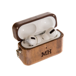 Branded Walnut AirPods Case Swanky Badger AirPods Pro