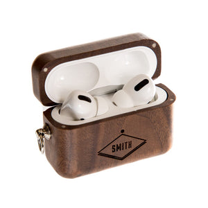 Walnut AirPods Case- Diamond Swanky Badger