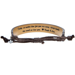 Shop Personalized Father's Day Leather Bracelet Online,Buy Personalized Leather Bracelet Online,Buy Personalized Father's Day Leather BraceletPersonalized Father`s Day Gifts, Personalized Gifts for Dad, Personalized Gifts For Him, Personalized Groomsmen Gifts,