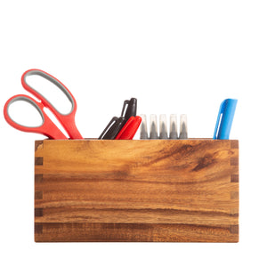Branded Acacia Desk Organizer Swanky Badger