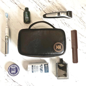 Buy Personalized Men's Leather Toiletry Bag, Buy Father's Day Gifts Online, Gift Ideas for Fathers Day,Personalized Father`s Day Gifts, Personalized Gifts for Dad, Personalized Gifts For Him, Personalized Groomsmen Gifts,