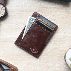 Front Pocket Wallet: Diamond Men's Leather Wallet Swanky Badger