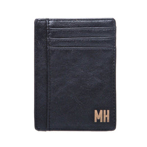 Branded Front Pocket Wallet Men's Leather Wallet Swanky Badger Black