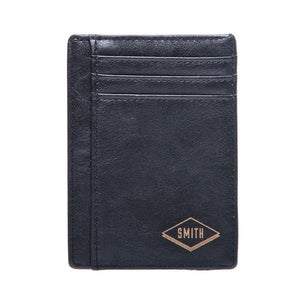 Front Pocket Wallet: Diamond Men's Leather Wallet Swanky Badger Black