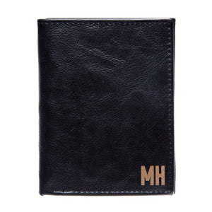 Branded Trifold Wallet Men's Leather Wallet Swanky Badger Black