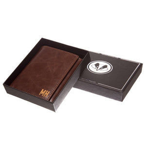 Branded Trifold Wallet Men's Leather Wallet Swanky Badger