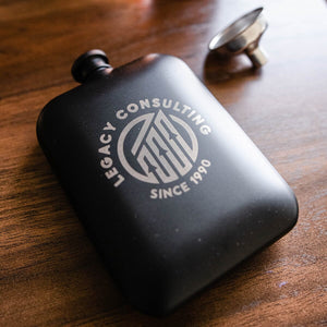 Branded Hip Flask Swanky Badger