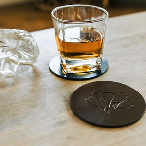 Leather Coasters - Set of 4 Swanky Badger