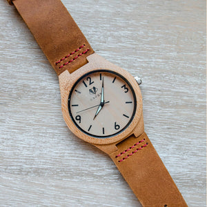 Branded Bamboo Tailored Watch Personalized Wooden Watch Swanky Badger