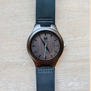 Branded Sandalwood Classic Watch Personalized Wooden Watch Swanky Badger