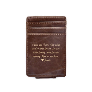 Shop Personalized Money Clip Leather Wallet - Message Online,Buy Personalized Money Clip Leather Wallet - Message Online,Buy Personalized Money Clip Leather Wallet - Message
