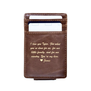 Shop Personalized Money Clip Leather Wallet - Message Online,Buy Personalized Money Clip Leather Wallet - Message Online,Buy Personalized Money Clip Leather Wallet - Message