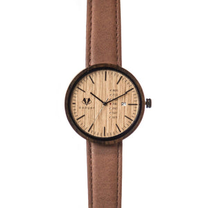 Branded Sandalwood Modern Brown Watch Personalized Wooden Watch Swanky Badger