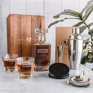 Whiskey Premium Bundle Whiskey Decanter Bundle Swanky Badger