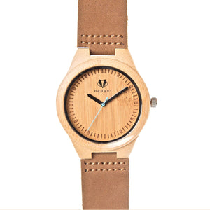 Branded Bamboo Classic Watch Personalized Wooden Watch Swanky Badger