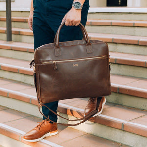 Buy Tech Commuter Bundle Online, Shop Leather Laptop Bag + Tech Roll Up Online