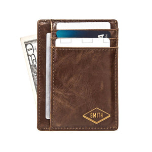 Front Pocket Wallet: Diamond Men's Leather Wallet Swanky Badger Brown