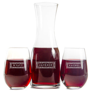 Wine Decanter - The Classic Glassware Swanky Badger Front Only