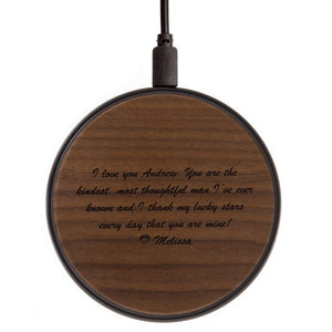 Wireless Charger - Message Swanky Badger