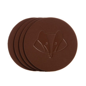 Leather Coasters - Set of 4 Swanky Badger