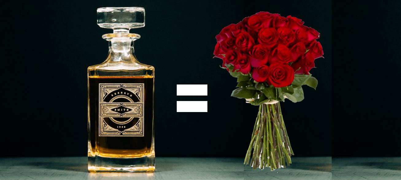 Whiskey = Flowers For Men
