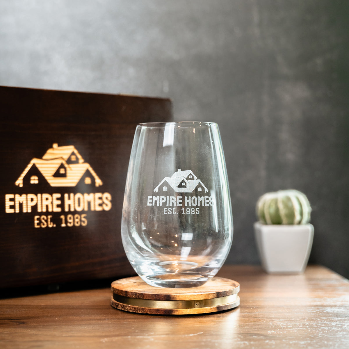 Branded Santa Fe Wine Glass - Box Set