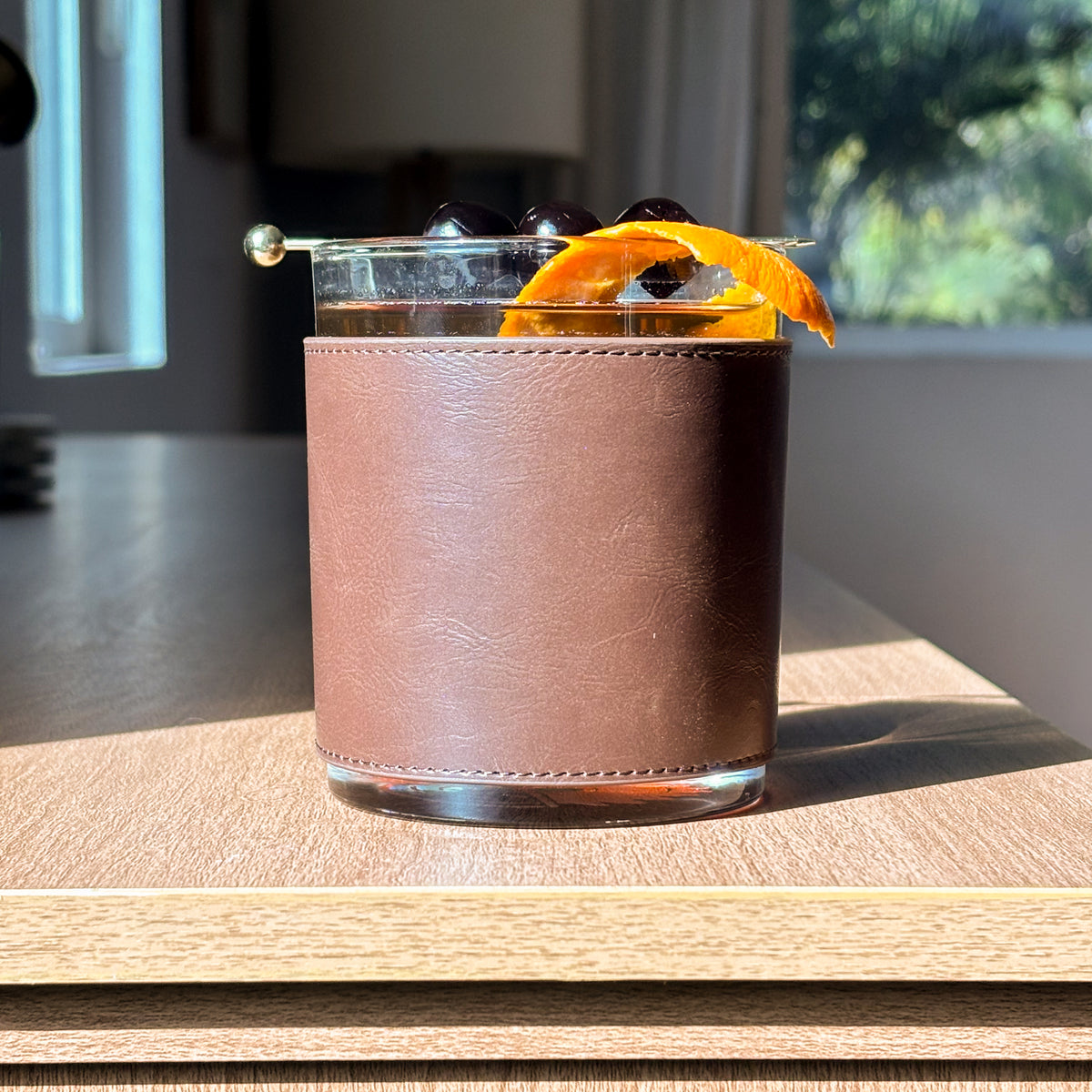 [Goody] Personalized - Leather Wrapped DOF Glasses