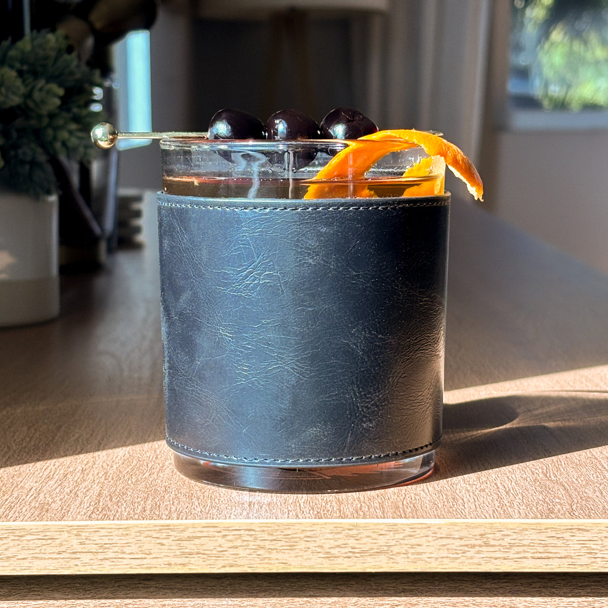 [Goody] Personalized - Leather Wrapped DOF Glasses