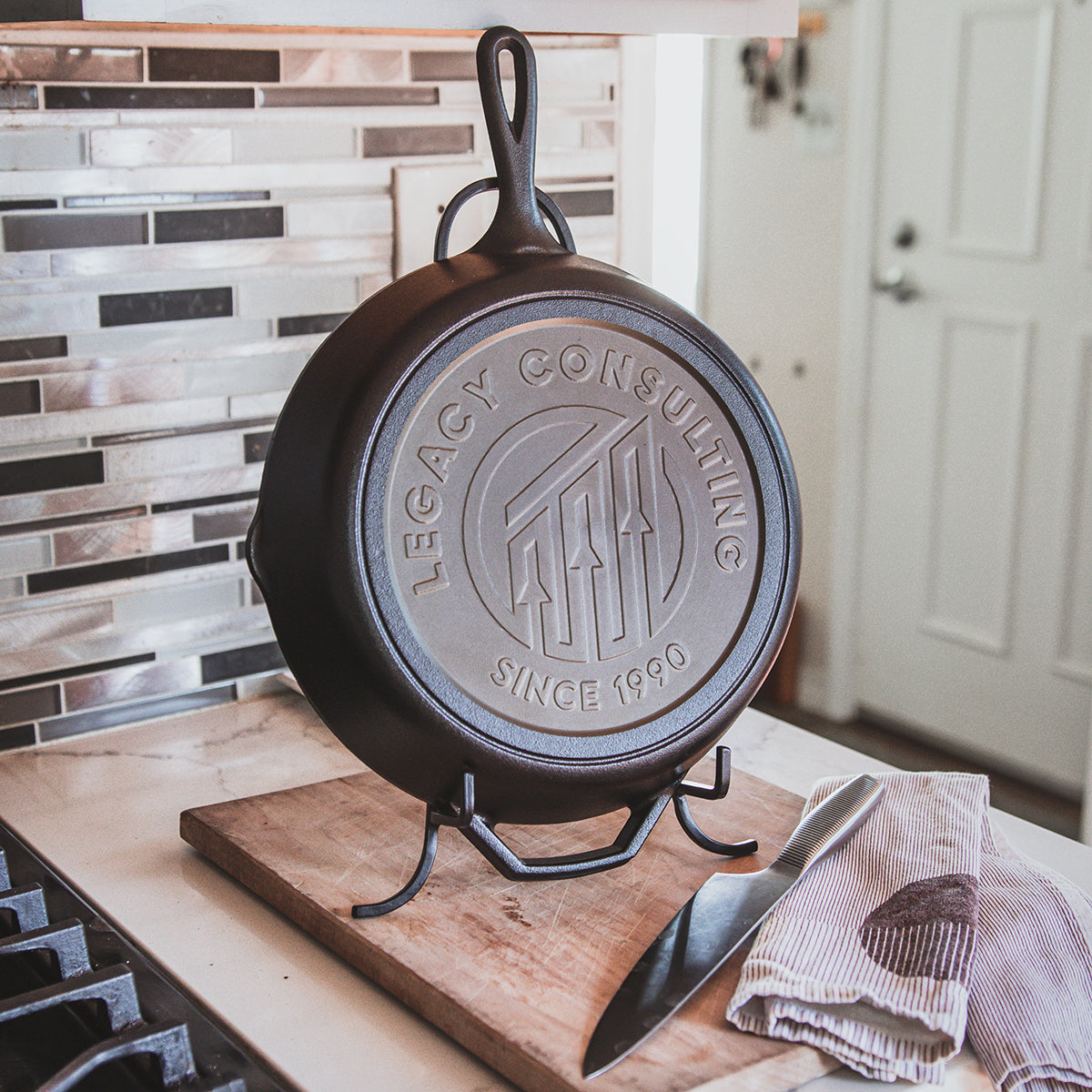 Branded Cast Iron Skillet - Bottom
