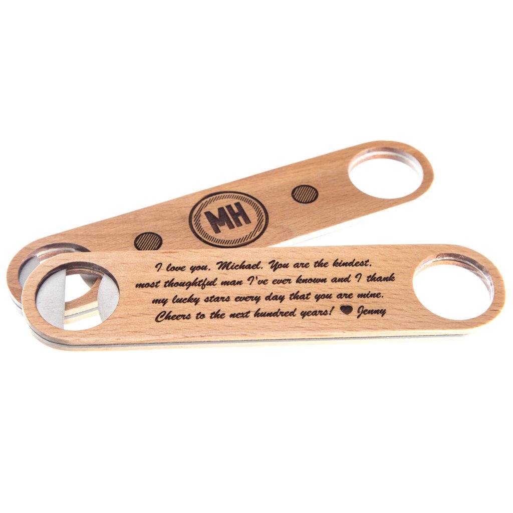 Personalized Bartender Bottle Opener Circle Swanky Badger