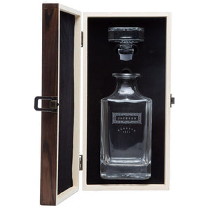Classic Decanter Gift Set Personalized Whiskey Decanter Swanky Badger Decanter Only (front engraved) Wood Display Box 
