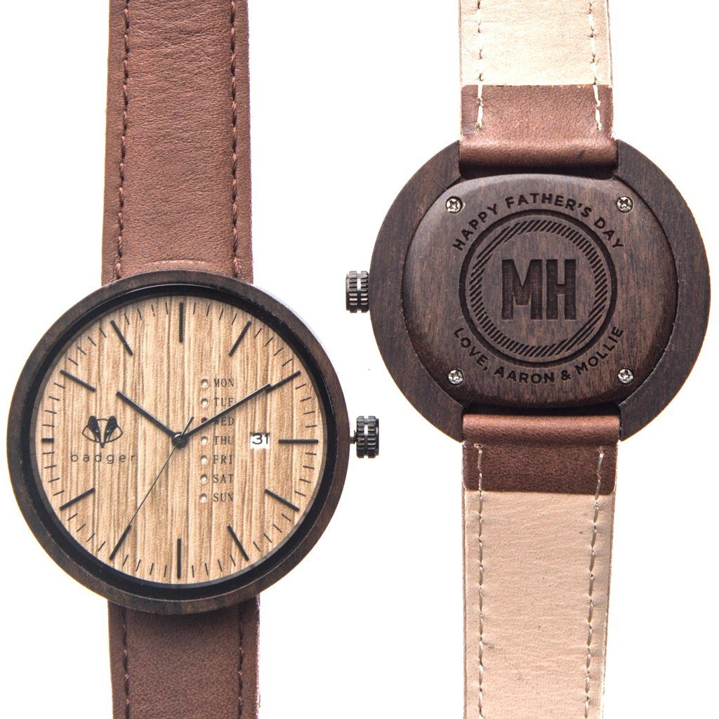 Father's Day Sandalwood Modern Watch Swanky Badger