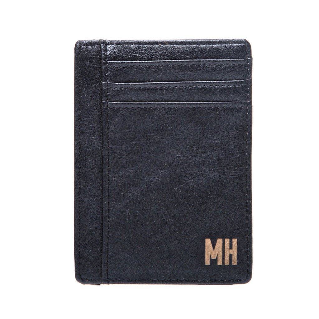 Branded Front Pocket Wallet Men&#39;s Leather Wallet Swanky Badger Black 