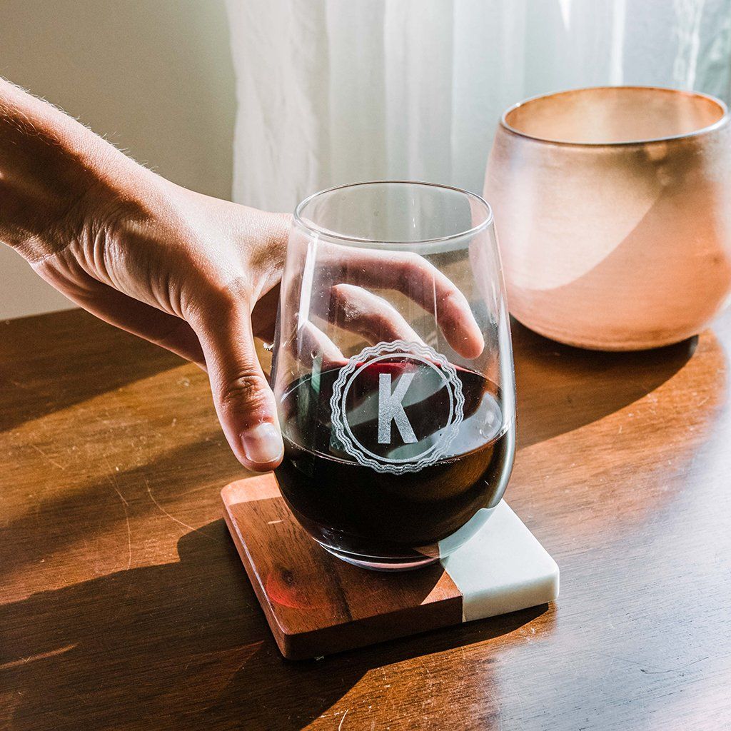 Personalized Wine Glasses - Modern