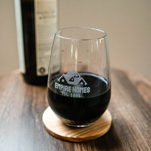 Branded Stemless Wine Glasses - Set of 4 Glassware Swanky Badger 