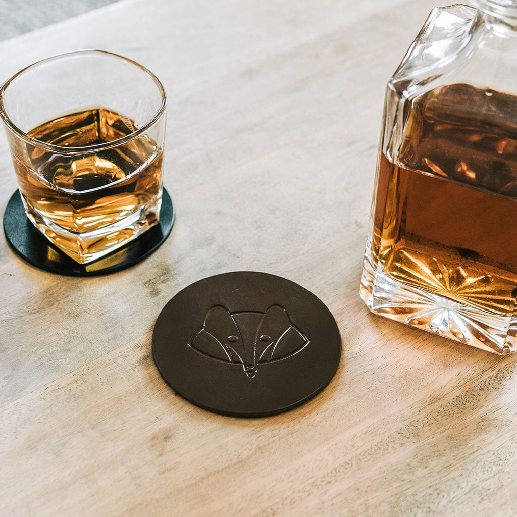 Leather Coasters - Set of 4 Swanky Badger 