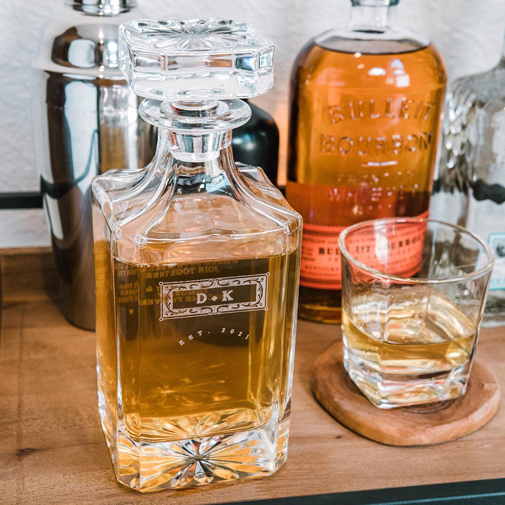 Whiskey Decanter: The Medalist Personalized Whiskey Decanter Swanky Badger 