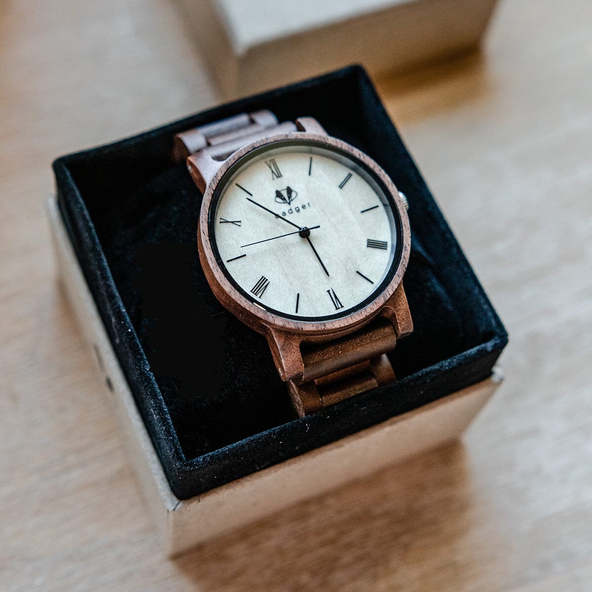 Branded Sandalwood Links Watch Personalized Wooden Watch Swanky Badger 