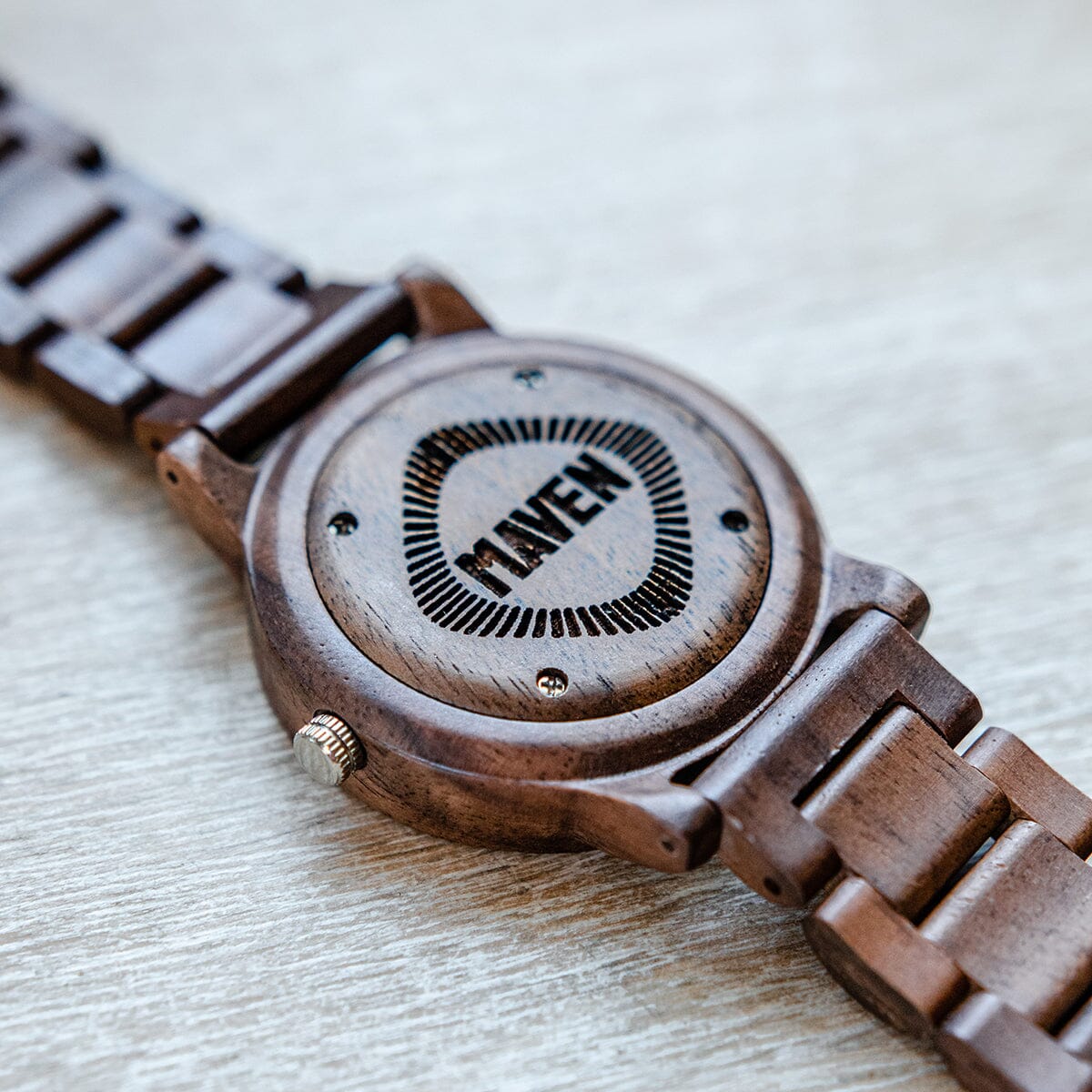 Branded Sandalwood Links Watch Personalized Wooden Watch Swanky Badger 