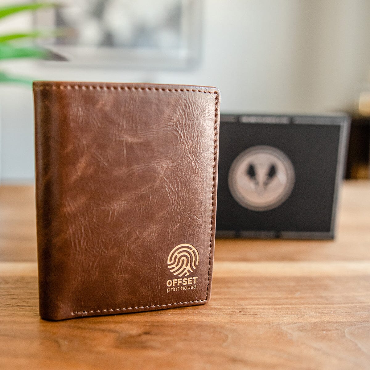 Branded Trifold Wallet Men&#39;s Leather Wallet Swanky Badger 