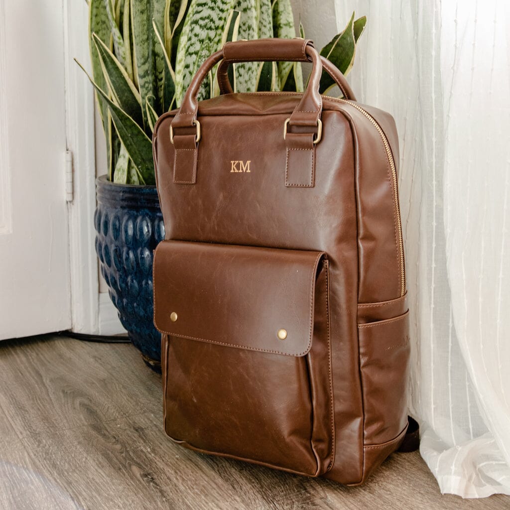 diamond stitch fashion pu leather backpack Laptop Backpack - Diamond