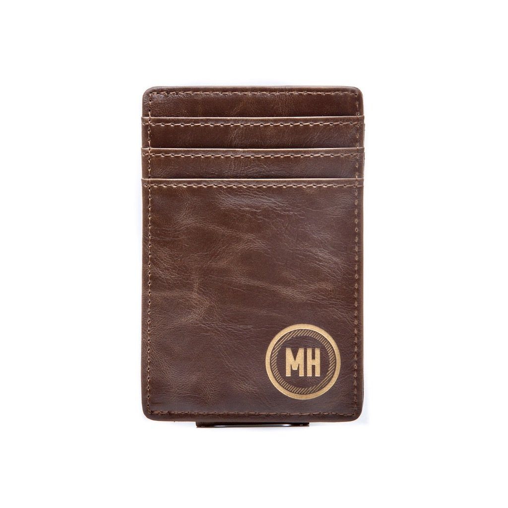 DuDu Leather Wallet With Coin Pocket For Men - Brown | Wallets Online