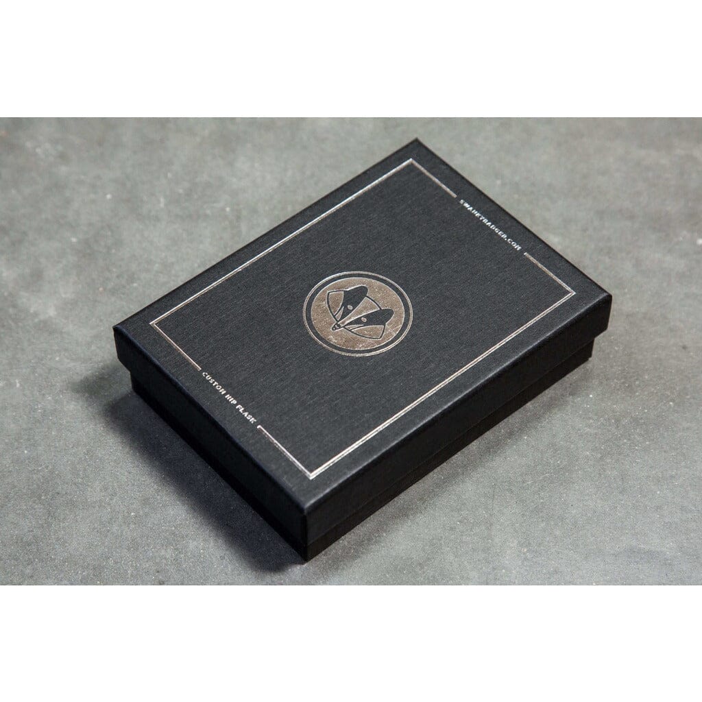 Branded Hip Flask Swanky Badger 